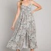 She She Boutique CLOTHING Paisley Print Midi Dress - Sage
