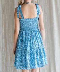 She She Boutique NEW ARRIVALS Shoulder Tie Dress - Blue