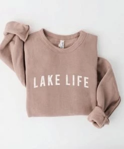 She She Boutique CLOTHING Lake Life Pullover - Tan