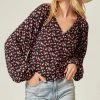 She She Boutique Floral Blouse - Black