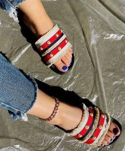 She She Boutique Tassel Pearl Slides- White SHOES