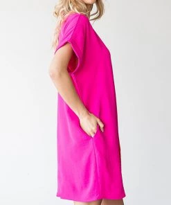 She She Boutique Color Block Dress - Red/Pink CLOTHING