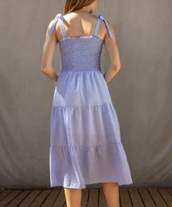 She She Boutique CLOTHING Gingham Dress - Blue