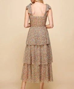 She She Boutique CLOTHING Camellia Floral Dress - Ivory