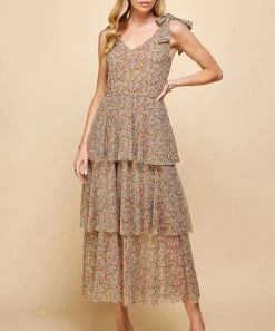 She She Boutique CLOTHING Camellia Floral Dress - Ivory