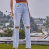 She She Boutique CLOTHING Straight Jeans - Light Wash