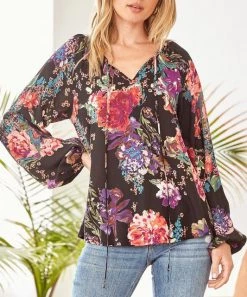 She She Boutique Floral Blouse - Ivory OR Black
