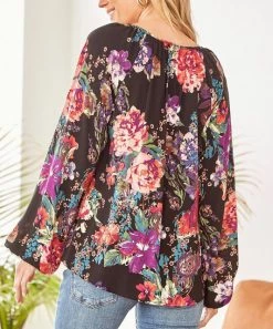 She She Boutique Floral Blouse - Ivory OR Black