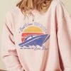 She She Boutique Boat Waves Pullover - Urban Pink CLOTHING