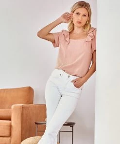She She Boutique CLOTHING Linen Top - Blush