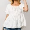 She She Boutique V- Neck Top - White