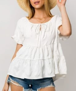 She She Boutique V- Neck Top - White