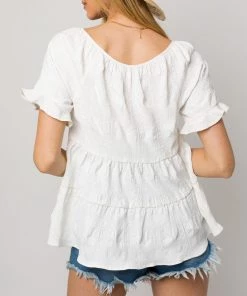 She She Boutique V- Neck Top - White