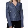 She She Boutique Vegan Leather Moto Jacket - Blue OR Hot Pink CLOTHING 1 She She Boutique Vegan Leather Moto Jacket - Blue OR Hot Pink CLOTHING