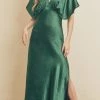 She She Boutique Satin Maxi Dress - Dark Emerald NEW ARRIVALS