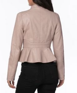 She She Boutique CLOTHING Vegan Leather Moto Jacket - Mauve