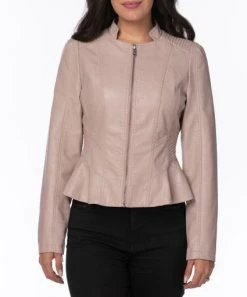 She She Boutique CLOTHING Vegan Leather Moto Jacket - Mauve