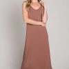 She She Boutique Knit Midi Dress - Clay