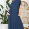 She She Boutique CLOTHING V-Neck Jersey Dress - Ink Blue OR Black 1 She She Boutique CLOTHING V-Neck Jersey Dress - Ink Blue OR Black