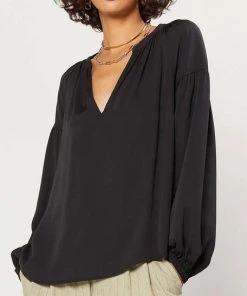 She She Boutique NEW ARRIVALS Split Neck Blouse - Aqua