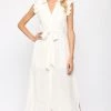 She She Boutique Tie Waist Dress - White