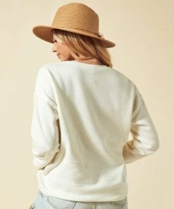 She She Boutique Sunset Chaser Pullover - Vintage White CLOTHING