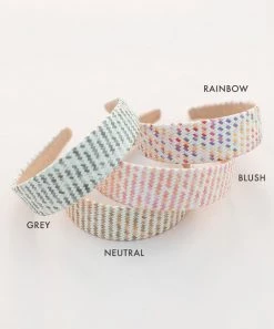 She She Boutique ACCESSORIES Pastel Checker Headband - Rainbow, Blush OR Neutral