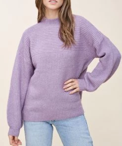 She She Boutique NEW ARRIVALS Ribbed Sweater - Dusty Lavender, Dusty Blue OR Mustard