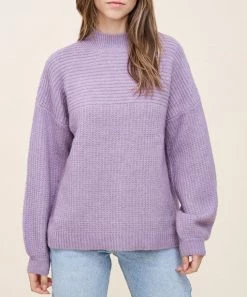 She She Boutique NEW ARRIVALS Ribbed Sweater - Dusty Lavender, Dusty Blue OR Mustard