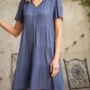 She She Boutique NEW ARRIVALS V-Neck Tiered Dress - Navy, Hunter Green OR Rust 1 She She Boutique NEW ARRIVALS V-Neck Tiered Dress - Navy, Hunter Green OR Rust