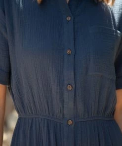 She She Boutique NEW ARRIVALS Buttondown Shirt Dress - Teal