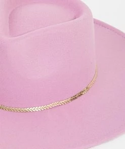 She She Boutique NEW ARRIVALS Chevron Chain Link Hat - Pink