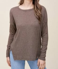 She She Boutique Ribbed Top - Marsala OR Mocha NEW ARRIVALS