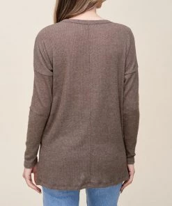 She She Boutique Ribbed Top - Marsala OR Mocha NEW ARRIVALS