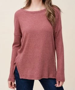 She She Boutique Ribbed Top - Marsala OR Mocha NEW ARRIVALS