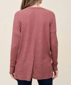 She She Boutique Ribbed Top - Marsala OR Mocha NEW ARRIVALS