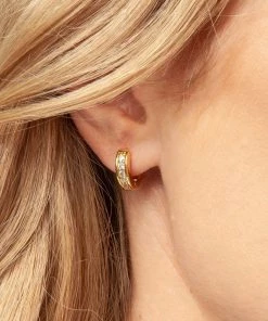 Miranda Frye Connar Huggies - Gold JEWELRY 5 Miranda Frye Connar Huggies - Gold JEWELRY