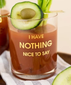 She She Boutique GIFTS Rocks Glass - I Have Nothing Nice To Say