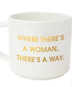 She She Boutique 16 Oz. Stackable Ceramic Mug - Where There's A Woman