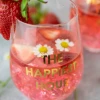 She She Boutique GIFTS 19 Oz. Stemless Wine Glass - The Happiest Hour