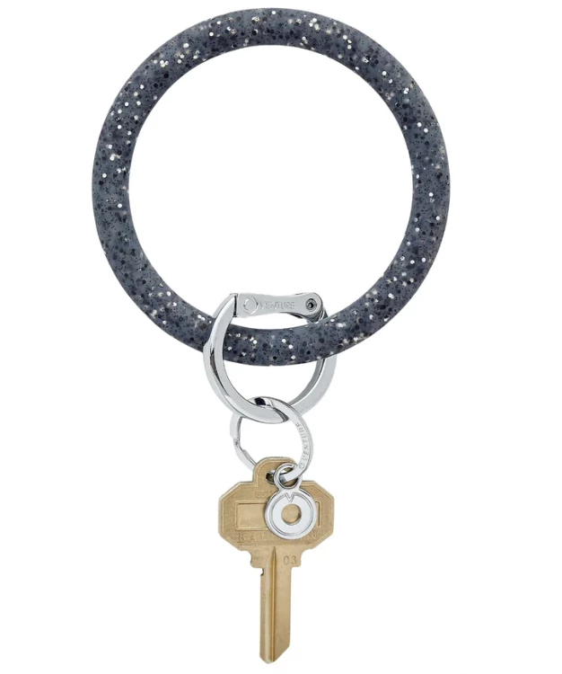 She She Boutique Big O Silicone Key Ring - Black Confetti NEW ARRIVALS 3 She She Boutique Big O Silicone Key Ring - Black Confetti NEW ARRIVALS