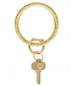 She She Boutique ACCESSORIES Resin Big O Key Ring - Champagne