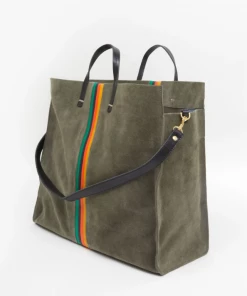 She She Boutique Clare V. Simple Tote - Army With Stripes