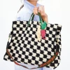 She She Boutique NEW ARRIVALS Clare V. Summer Simple Tote - Crochet Checkers