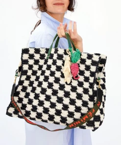She She Boutique NEW ARRIVALS Clare V. Summer Simple Tote - Crochet Checkers
