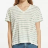 She She Boutique NEW ARRIVALS Hattie Tee - Aqua Stripe OR Bronze Stripe