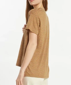 She She Boutique NEW ARRIVALS Hattie Tee - Aqua Stripe OR Bronze Stripe
