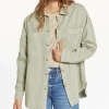 She She Boutique Fletcher Shacket - Seagrass