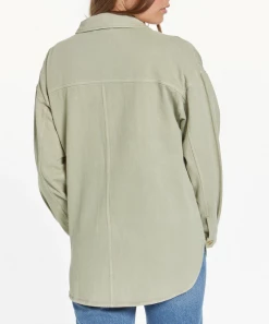 She She Boutique Fletcher Shacket - Seagrass