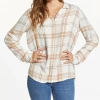 She She Boutique NEW ARRIVALS Everleigh Top - Almond/Cream